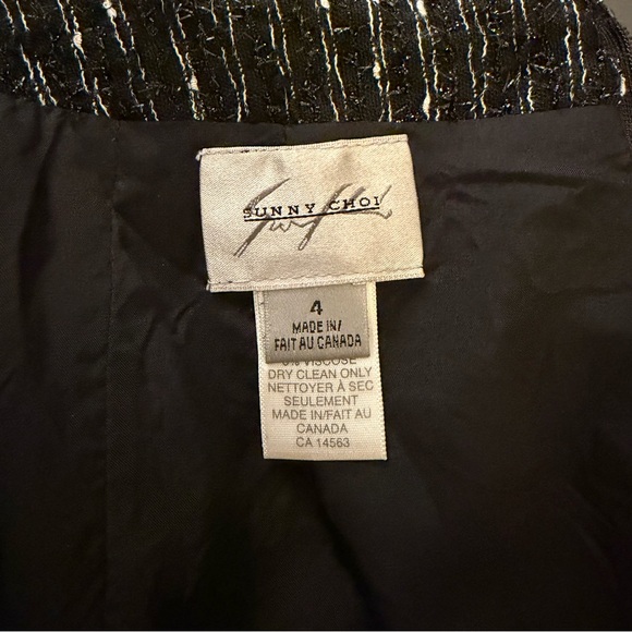 Sunny Choi Black Striped Wool Skirt - Small - Picture 4 of 4